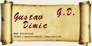 Gustav Dimić vizit kartica